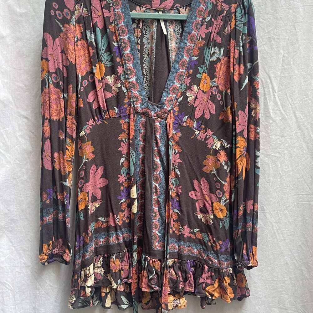 Free People Floral Boho Blouse - Multicolor